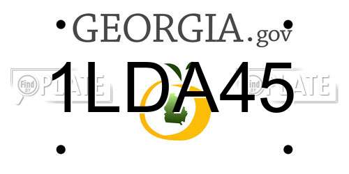 1LDA45 Georgia License Plate