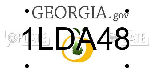 1LDA48 Georgia License Plate