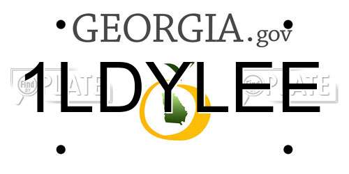 1LDYLEE Georgia License Plate