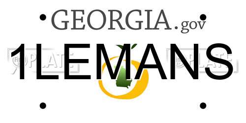 1LEMANS Georgia License Plate