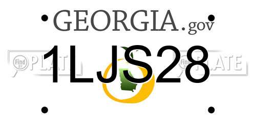 1LJS28 Georgia License Plate