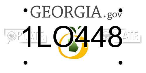 1LO448 Georgia License Plate