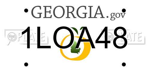 1LOA48 Georgia License Plate
