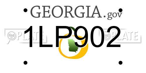 1LP902 Georgia License Plate