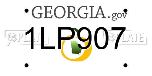 1LP907 Georgia License Plate