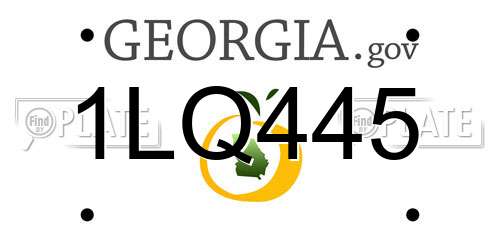 1LQ445 Georgia License Plate