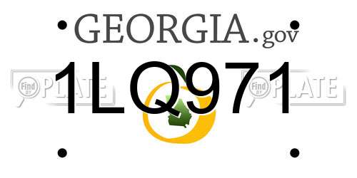 1LQ971 Georgia License Plate