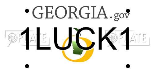 1LUCK1 Georgia License Plate