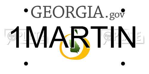 1MARTIN Georgia License Plate