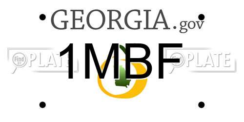 1MBF Georgia License Plate