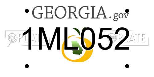 1ML052 Georgia License Plate
