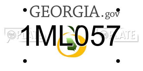1ML057 Georgia License Plate