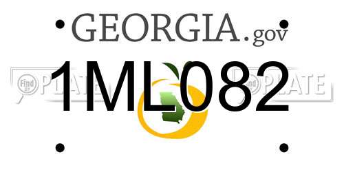 1ML082 Georgia License Plate