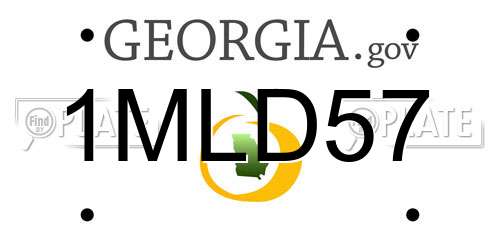 1MLD57 Georgia License Plate