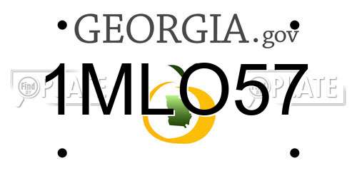 1MLO57 Georgia License Plate