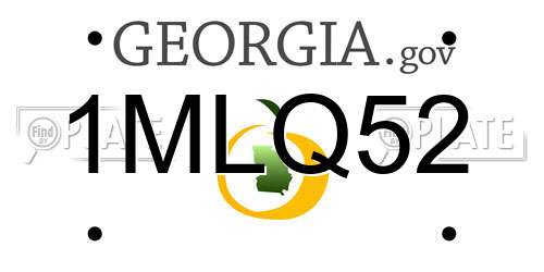 1MLQ52 Georgia License Plate