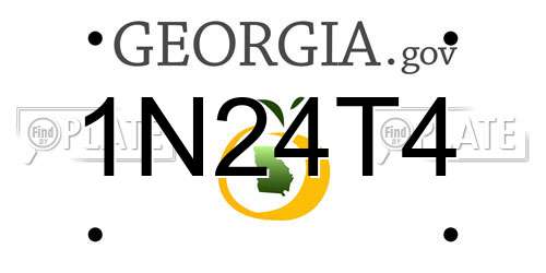 1N24T4 Georgia License Plate