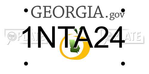 1NTA24 Georgia License Plate