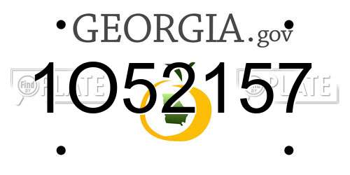 1O52157 Georgia License Plate
