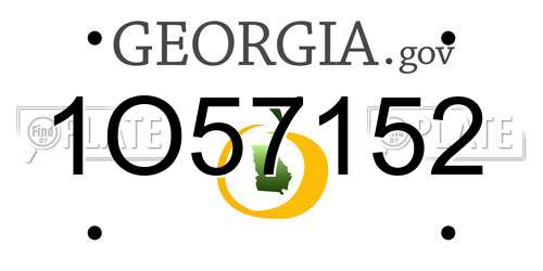 1O57152 Georgia License Plate