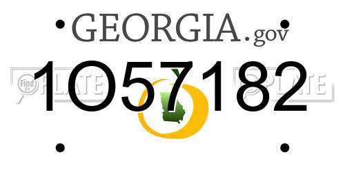 1O57182 Georgia License Plate