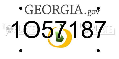 1O57187 Georgia License Plate