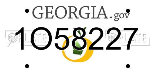 1O58227 Georgia License Plate