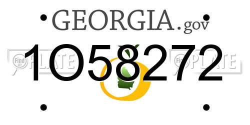 1O58272 Georgia License Plate