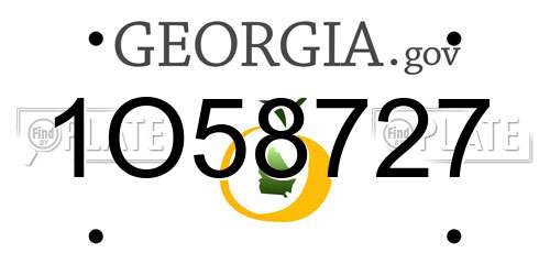 1O58727 Georgia License Plate