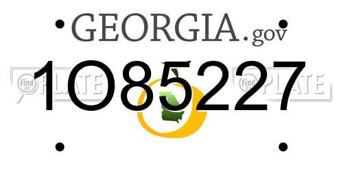 1O85227 Georgia License Plate