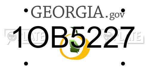 1OB5227 Georgia License Plate