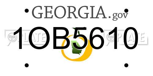 1OB5610 Georgia License Plate