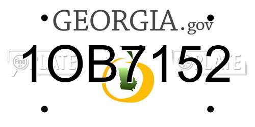1OB7152 Georgia License Plate