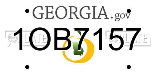 1OB7157 Georgia License Plate