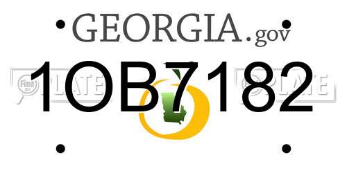 1OB7182 Georgia License Plate