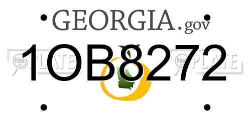 1OB8272 Georgia License Plate