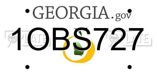 1OBS727 Georgia License Plate