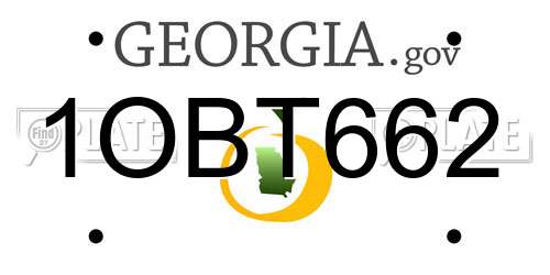 1OBT662 Georgia License Plate
