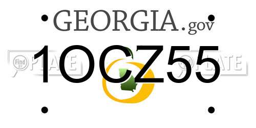 1OCZ55 Georgia License Plate