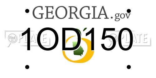 1OD150 Georgia License Plate
