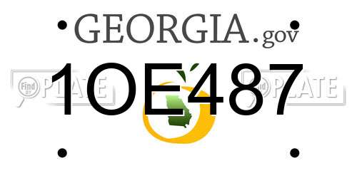 1OE487 Georgia License Plate