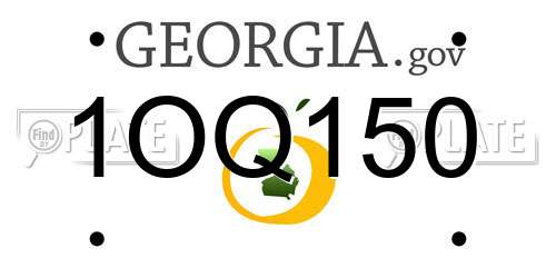 1OQ150 Georgia License Plate