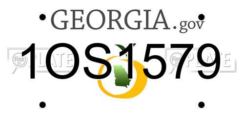 1OS1579 Georgia License Plate