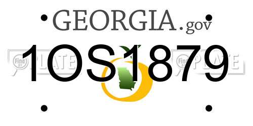 1OS1879 Georgia License Plate