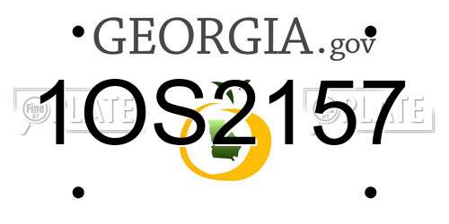 1OS2157 Georgia License Plate
