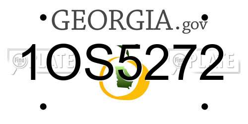 1OS5272 Georgia License Plate