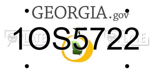 1OS5722 Georgia License Plate