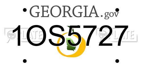 1OS5727 Georgia License Plate