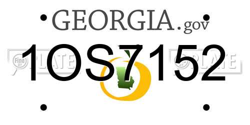 1OS7152 Georgia License Plate