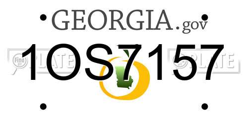 1OS7157 Georgia License Plate